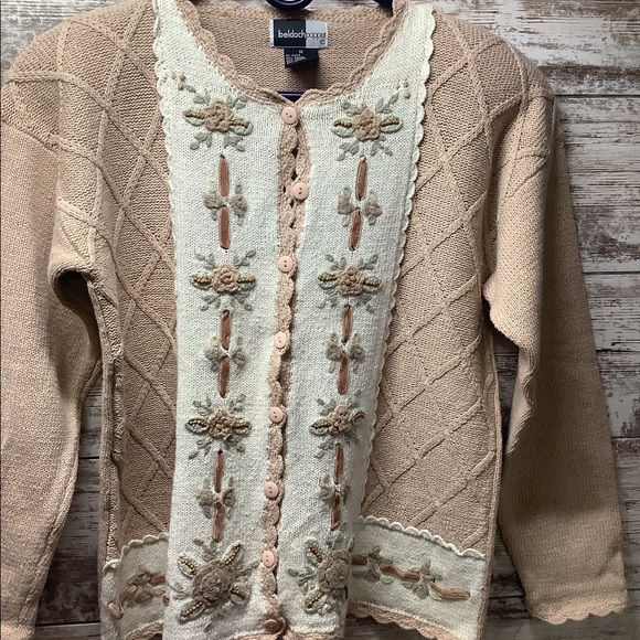 Beldoch Popper - Ladies Floral Cardigan Sweater - Picture 2 of 8